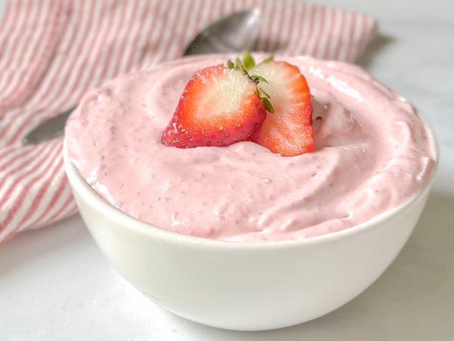 Strawberry Cream Cheese Dip in a Bowl