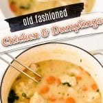 old fashioned chicken with dumplings soup