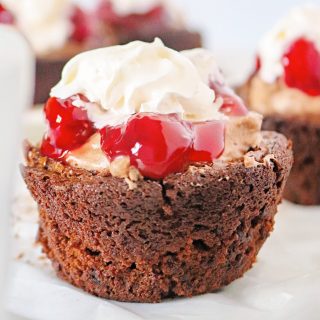 black forest brownie cups recipe