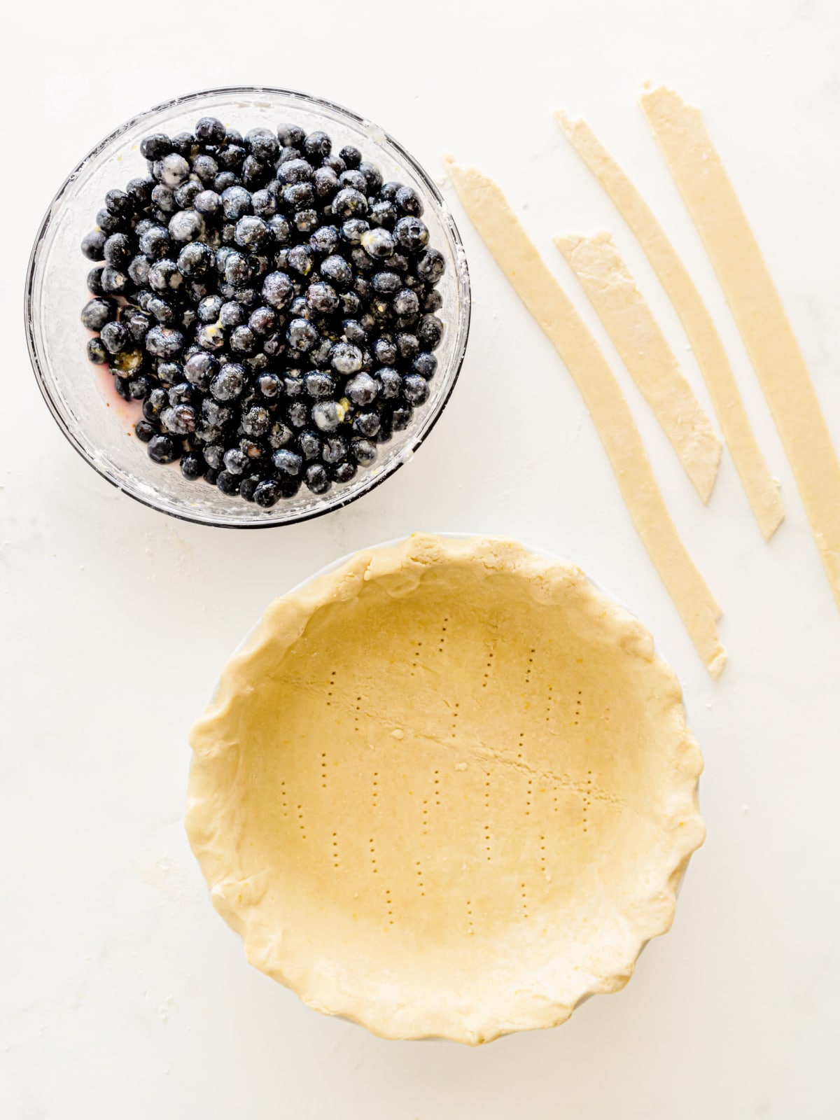 blueberry pie crust ready to fill