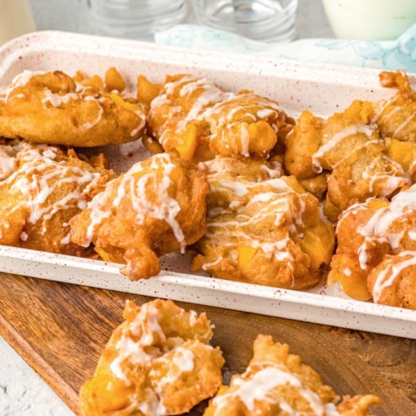 melt in your mouth homemade peach fritters