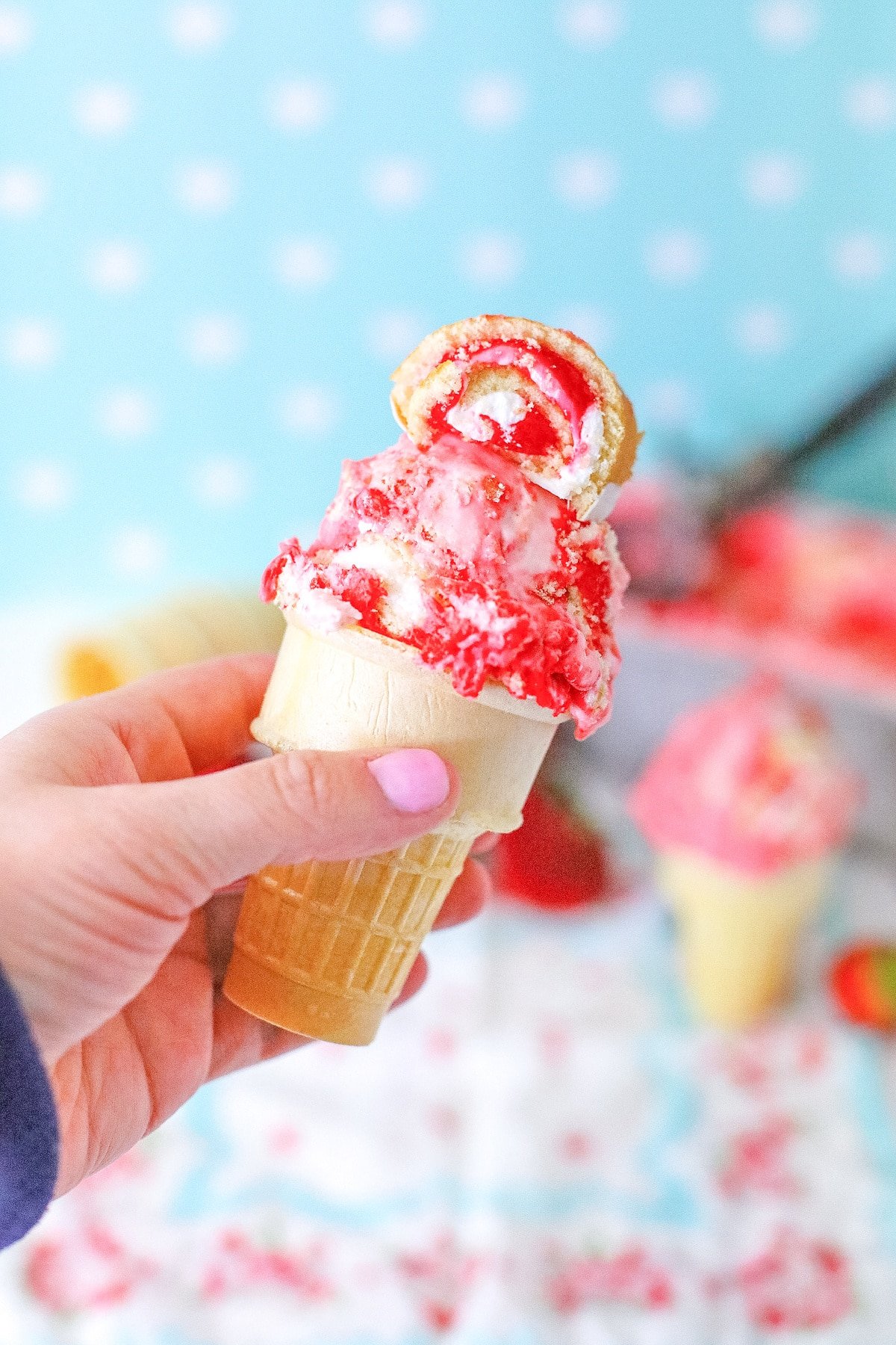 Little Debbie Strawberry Jelly Roll Ice Cream Cone