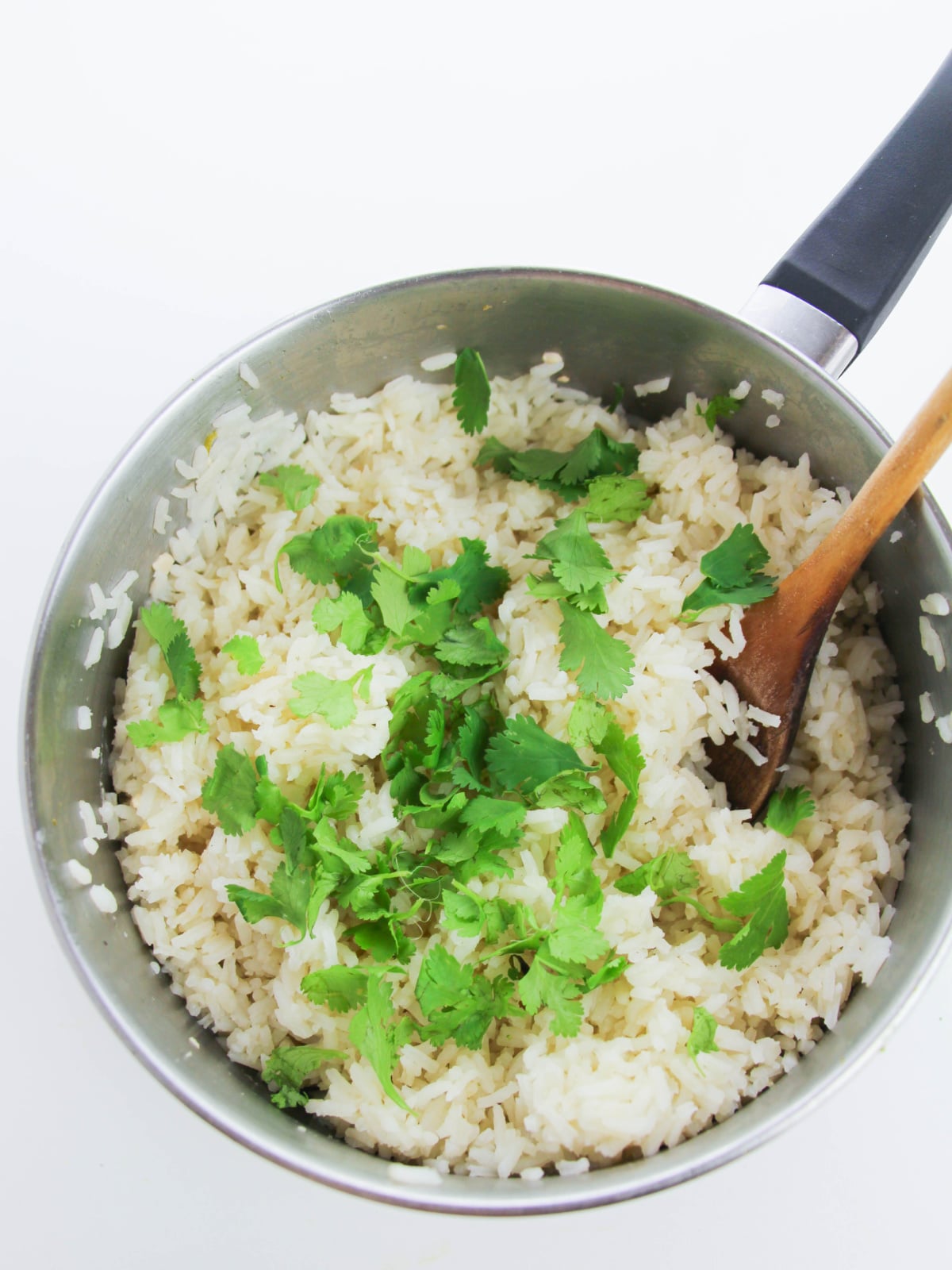 stir in lime juice and cilantro