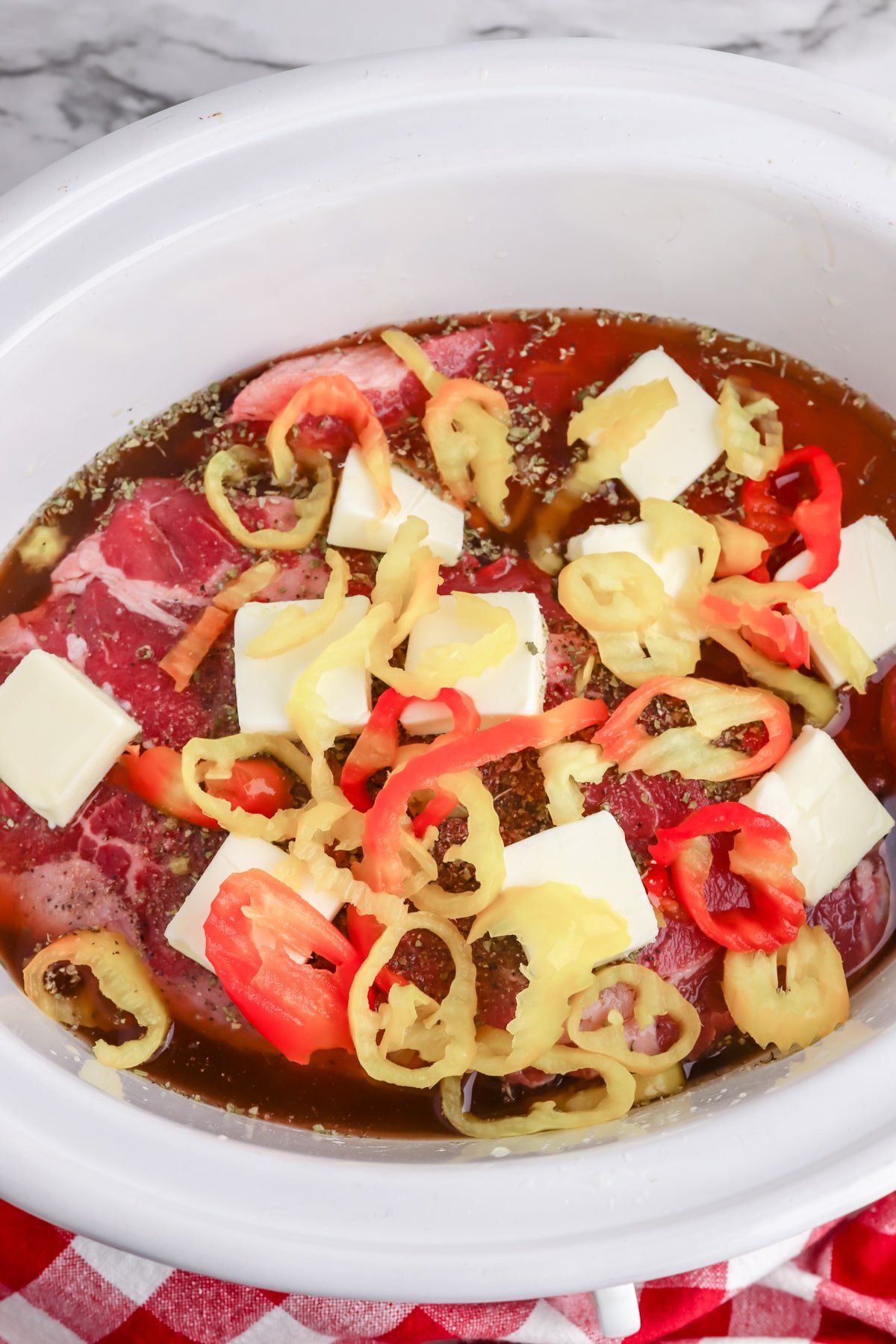 italian beef and peppers in slow cooker