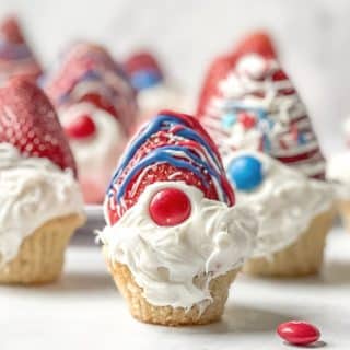 patriotic gnome cookie cups for fourth of July