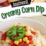 southwest creamy corn dip pin