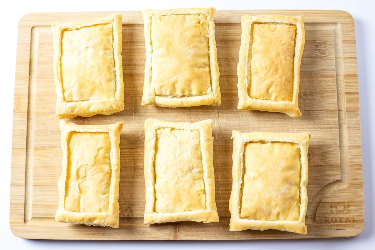 Cook puff pastry until golden