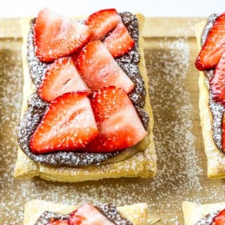 Nutella Pastries Recipe with strawberries