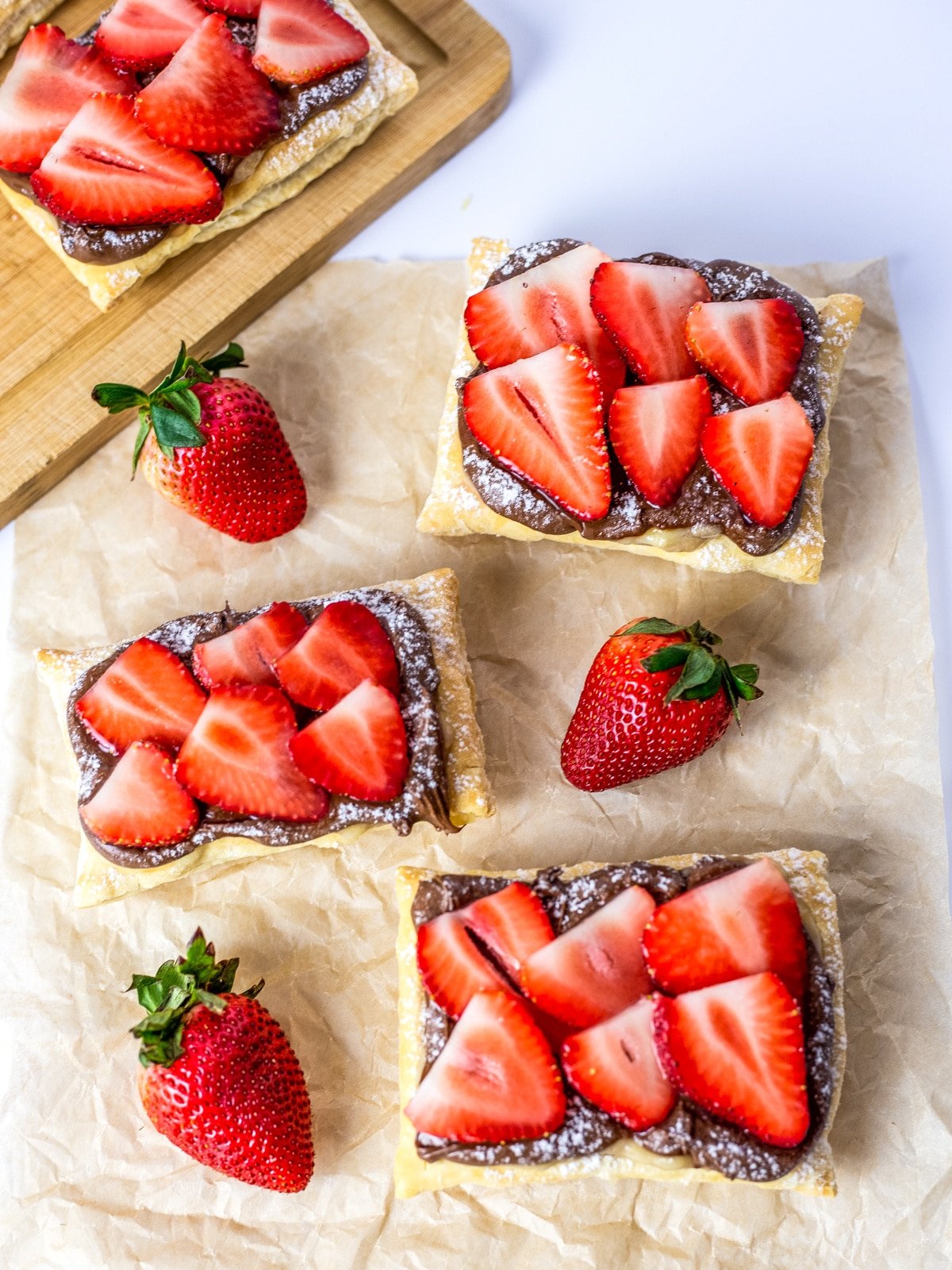 Nutella with strawberry pastry