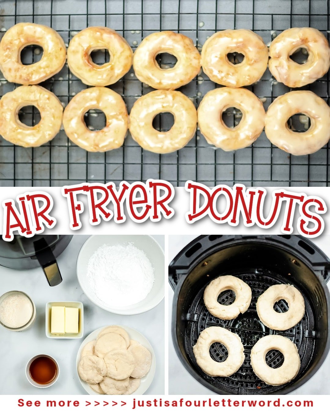 Air Fryer Biscuit Donut Recipe - Just Is A Four Letter Word