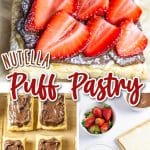 nutella puff pastry social share with text