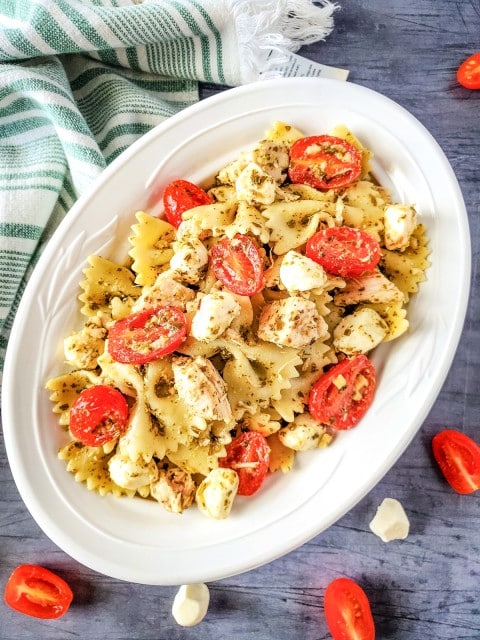 Chicken Pesto Pasta Salad - Just is a Four Letter Word