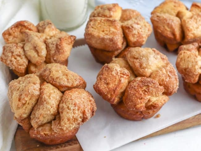 individual monkey bread made in a muffin tin