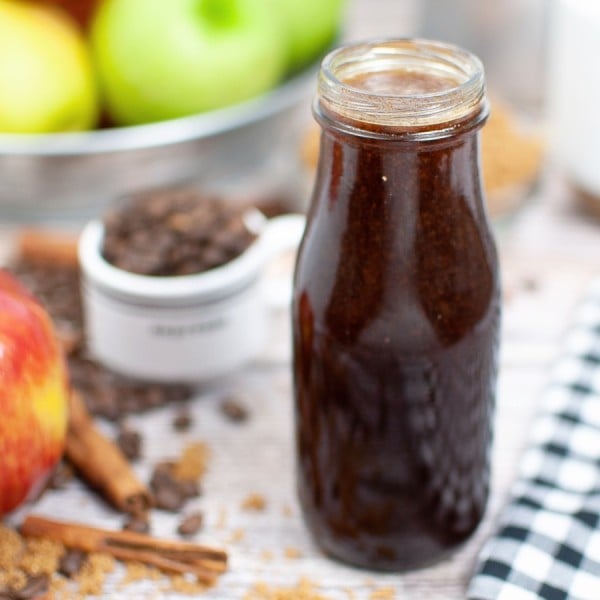 apple syrup in jar