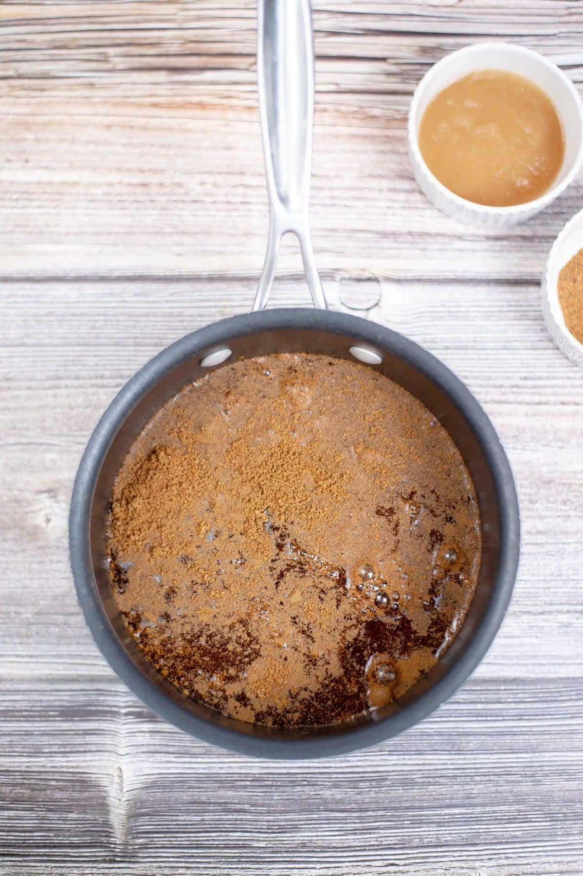 boil ingredients in saucepan and reduce