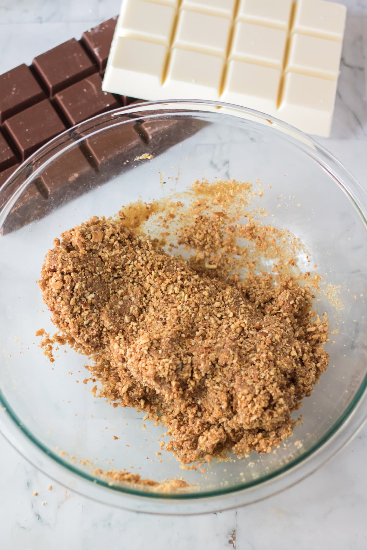 combine pecan truffle mixture until it forms a ball