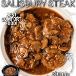 instant pot salisbury steak with text