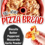 pizza bread with text