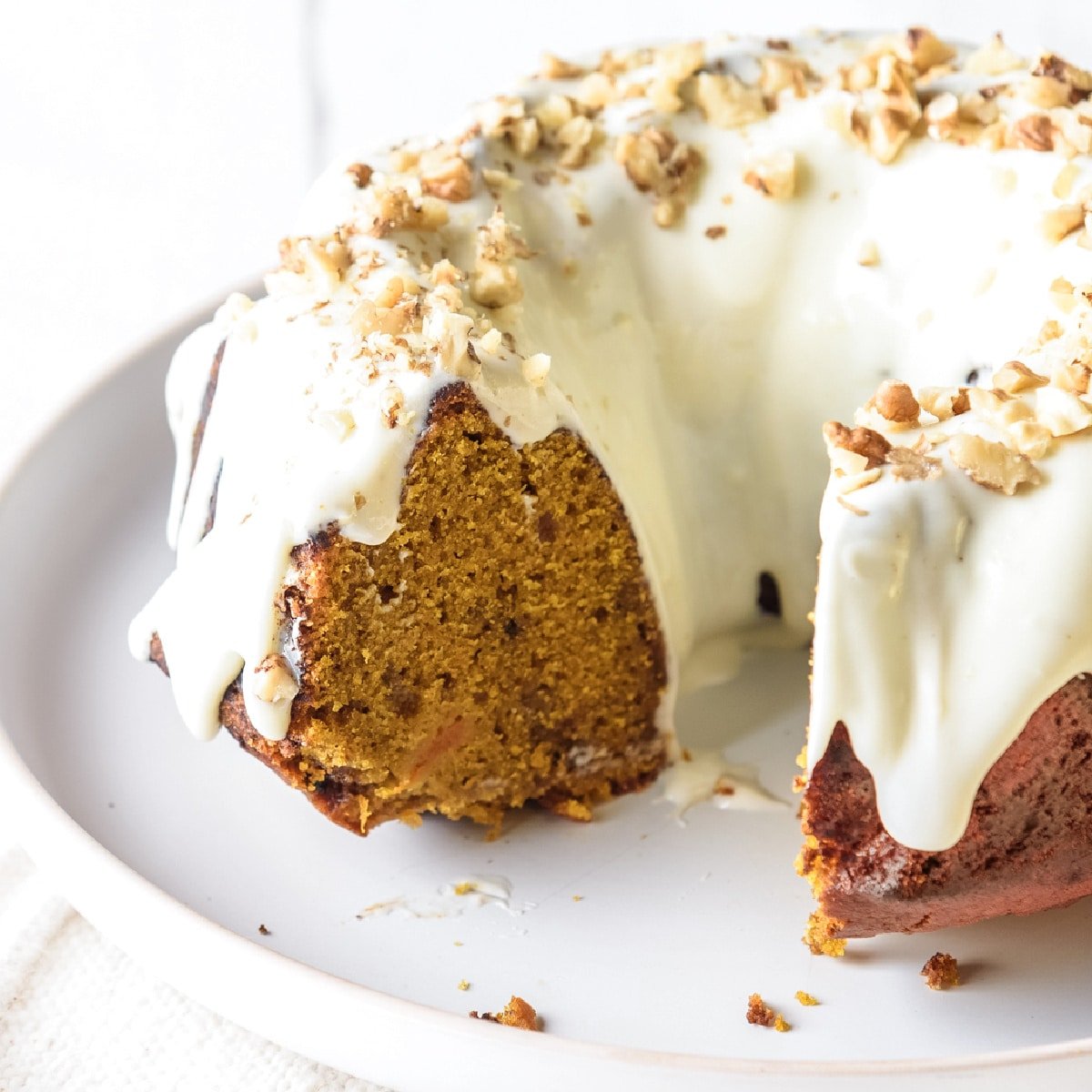 Pumpkin Cream Cheese Bundt Cake with Maple-Olive Oil Glaze • Cook Til  Delicious