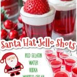 santa hat jello shots