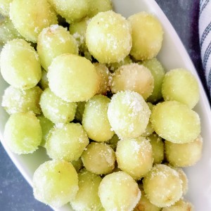 sugared champagne soaked grapes