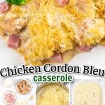 chicken cordon bleu casserole steps