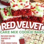 red velvet cookie bars