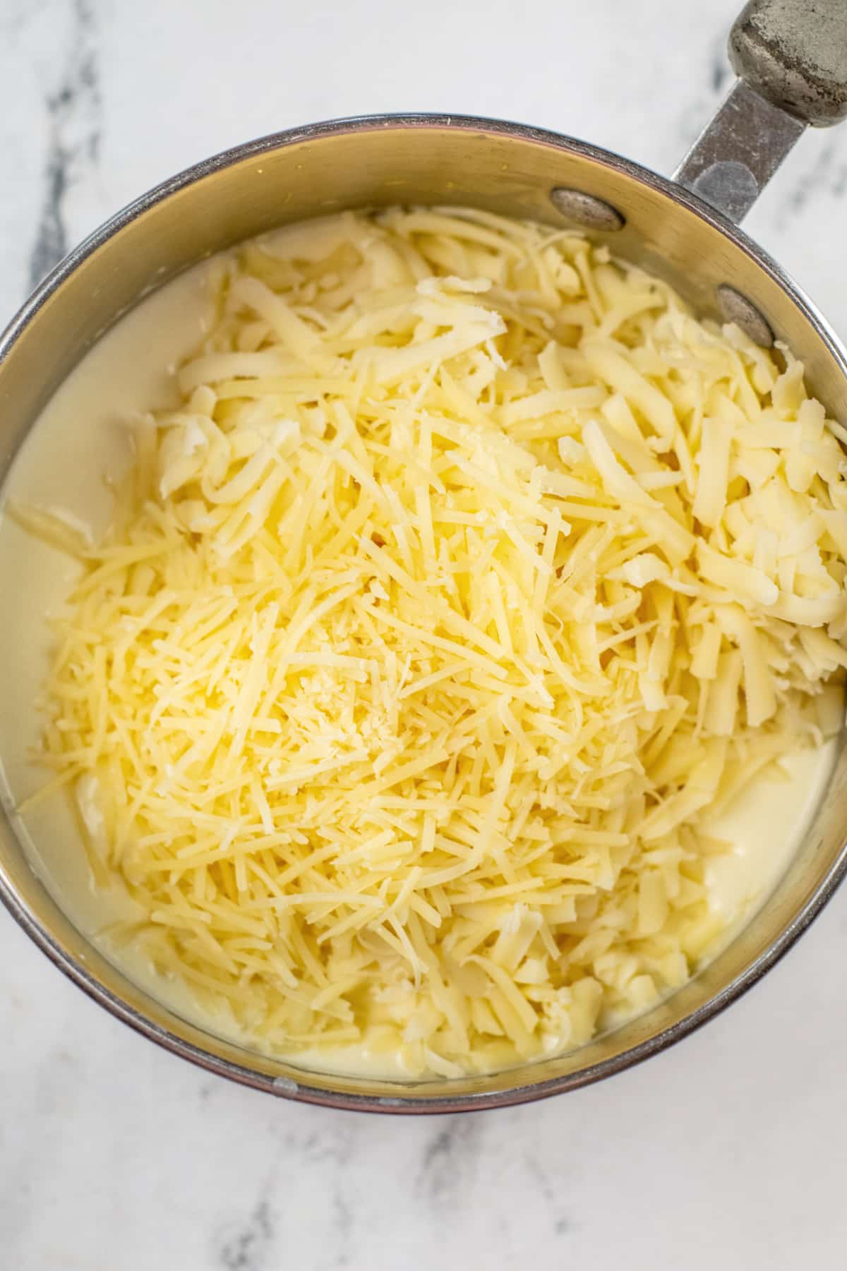 remove from heat and add cheese