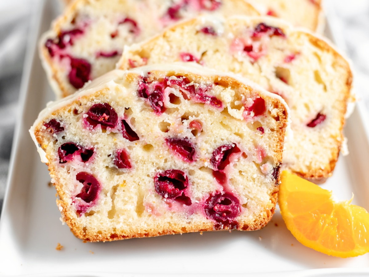 Orange Glazed Cranberry Bread - Just is a Four Letter Word