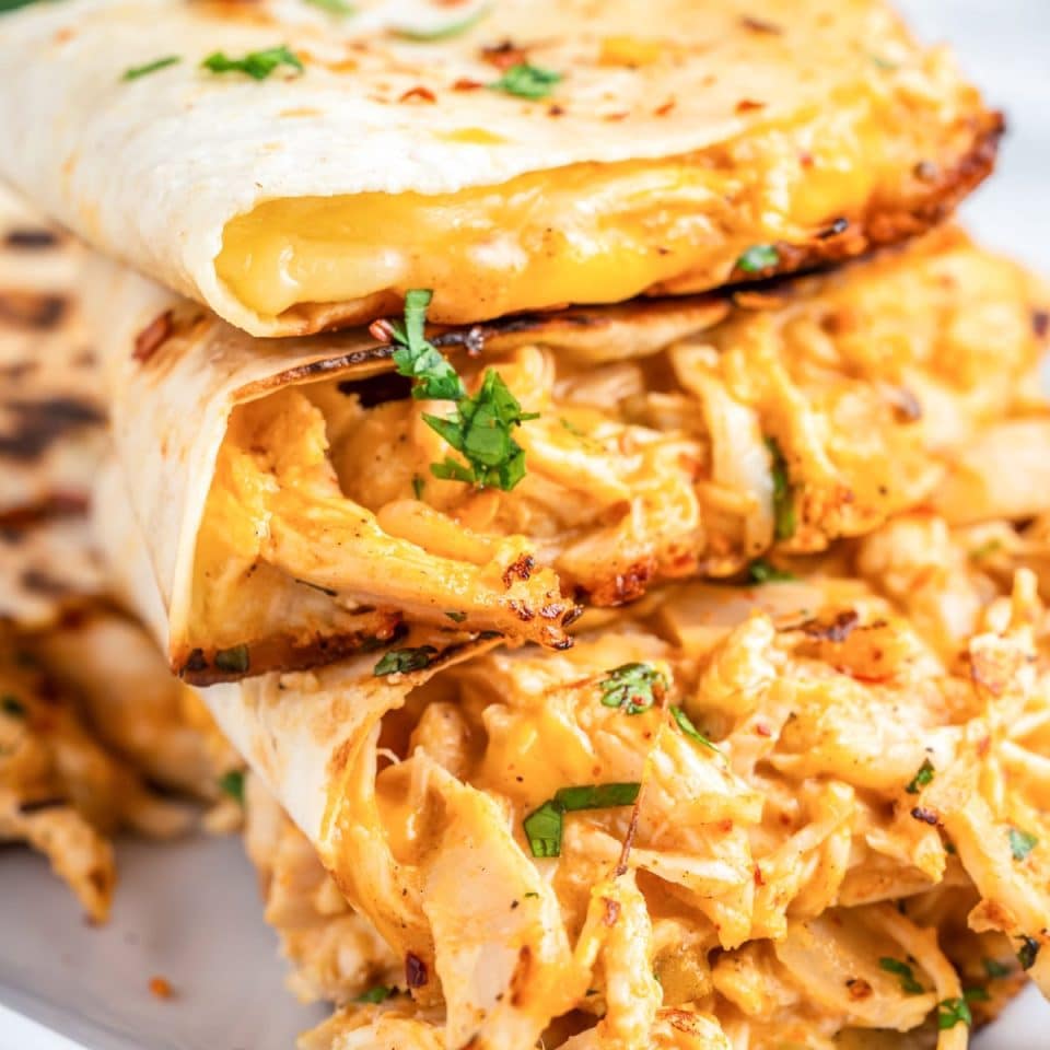 The BEST Buffalo Chicken Quesadillas - Just is a Four Letter Word