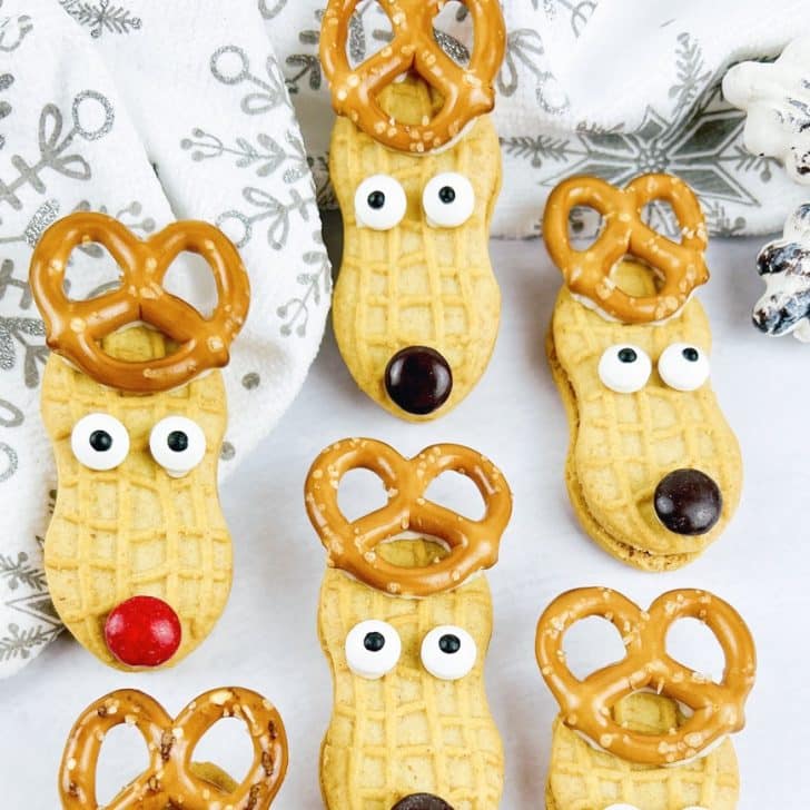 Nutter Butter Reindeer Cookies - Just is a Four Letter Word