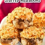 SAUSAGE STUFFED MUSHROOMS WITH TEXT