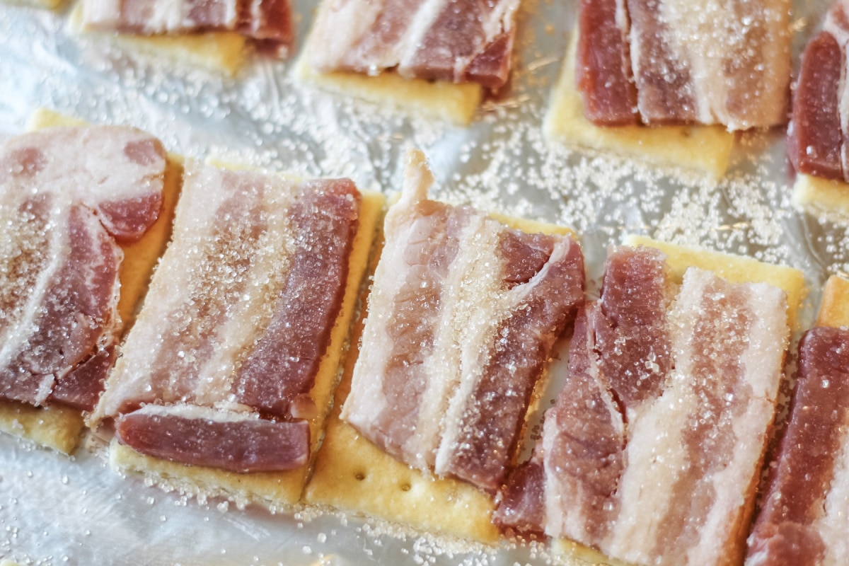 bacon crackers with sugar