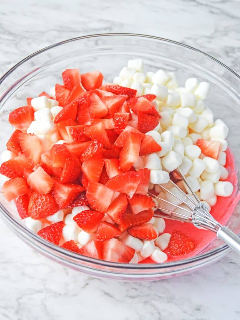 Easy Strawberry Fluff Salad Recipe - Just Is A Four Letter Word