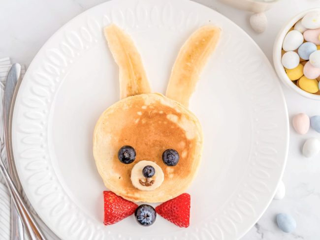Bunny Pancakes Easter Breakfast for Kids