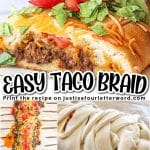 TACO BRAID WITH TEXT