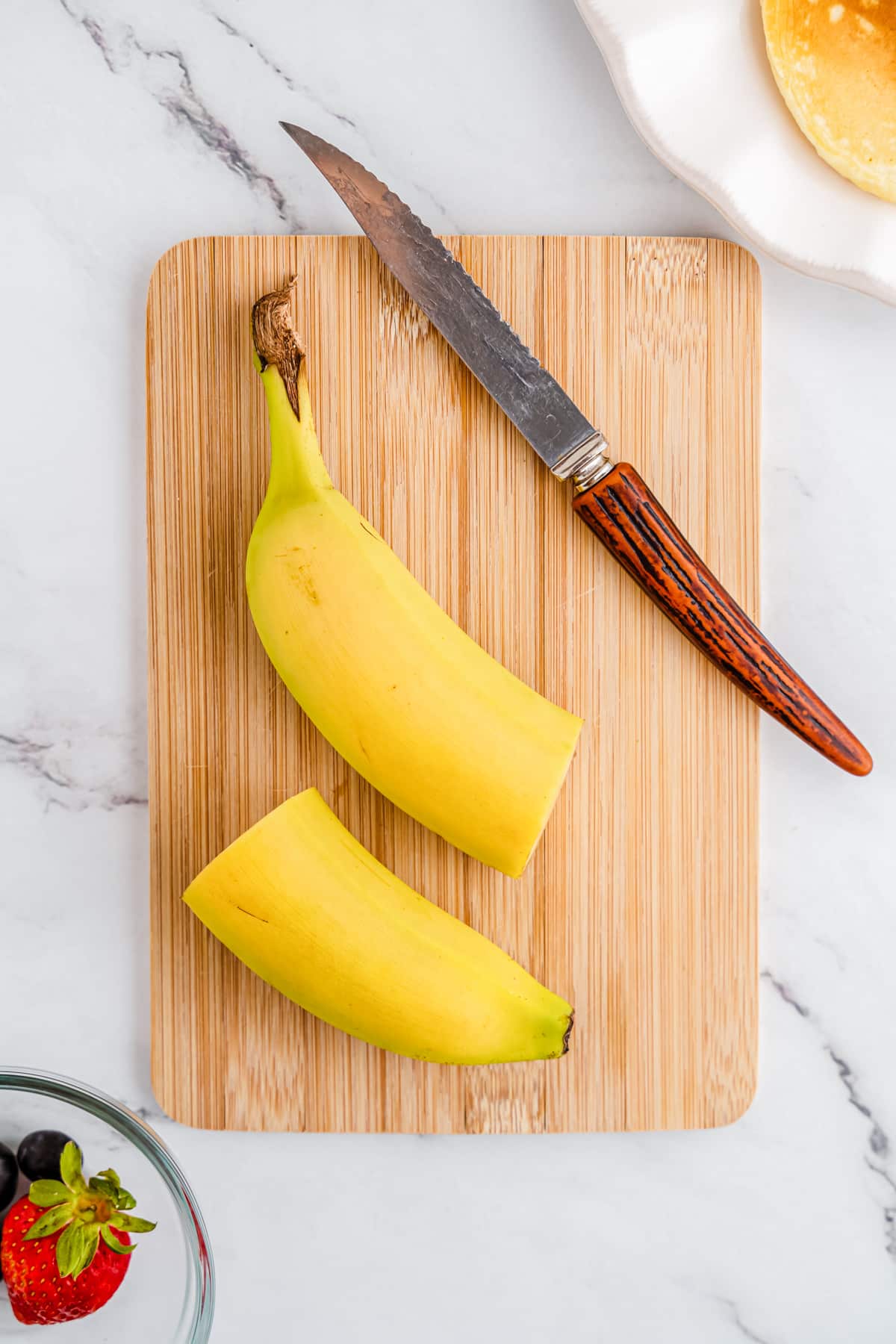 cut banana in half