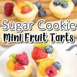 mini fruit tarts with text