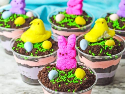 Easter Dirt Cups with Homemade Chocolate Pudding - BriGeeski