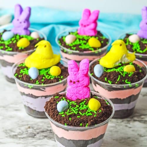 Easter Dirt Pudding Cups - Sparkles to Sprinkles