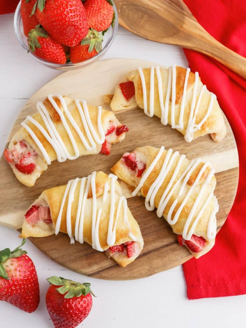 30-Minute Strawberry Cheesecake Crescent Rolls - Just is a Four Letter Word