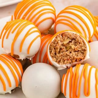 Carrot Cake Balls Recipe image.