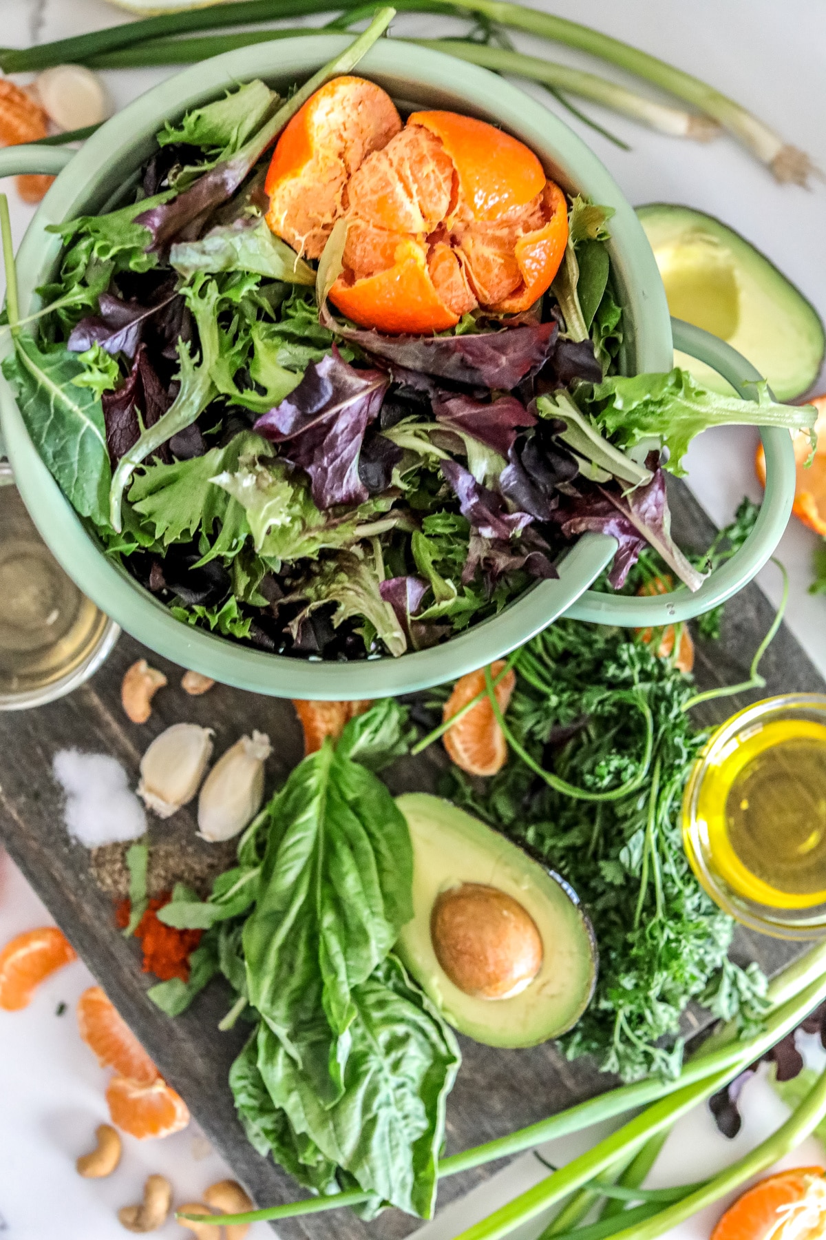 Spring Salad ingredients