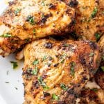 air fryer chicken thighs with Just Logo