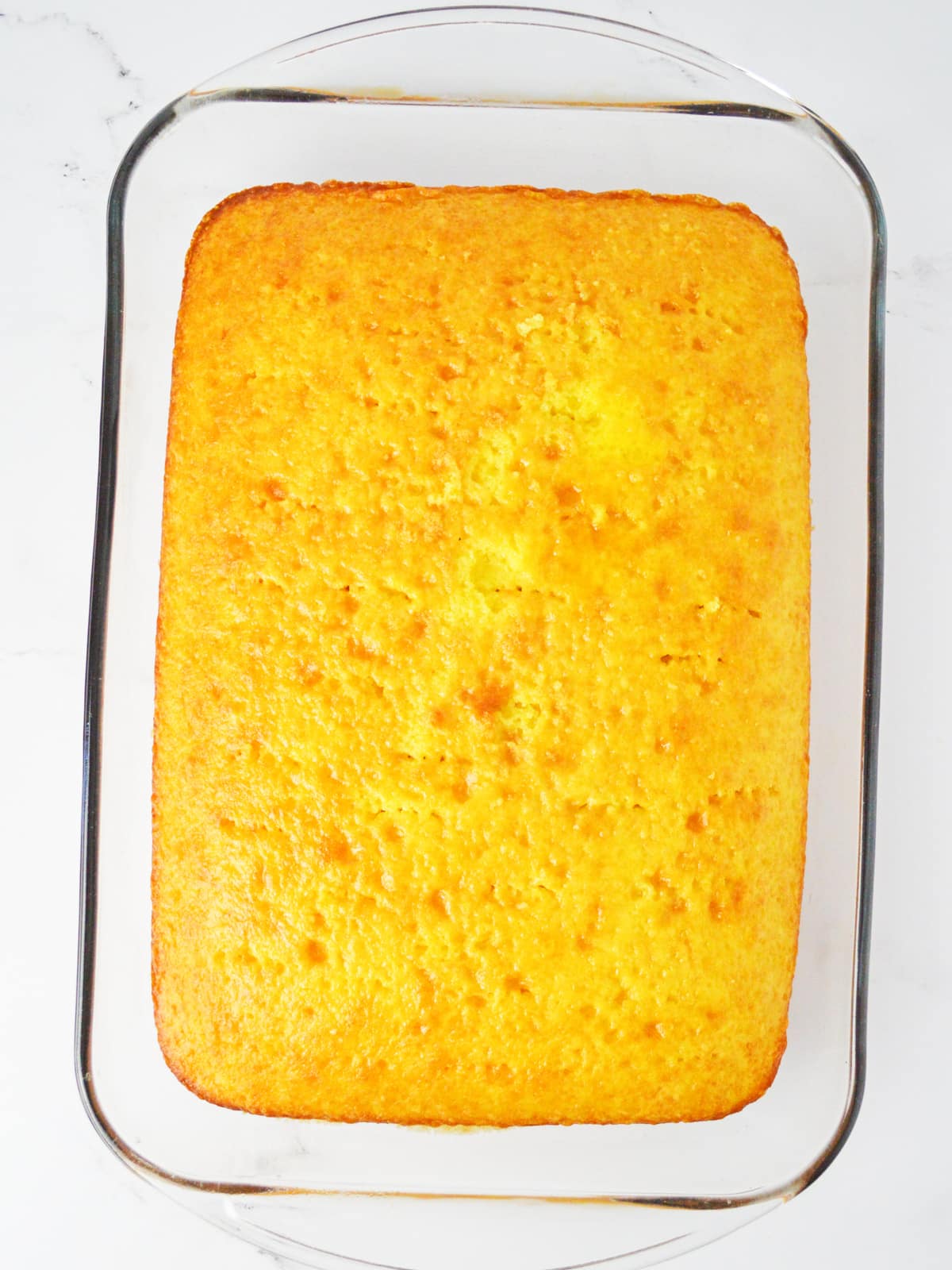 baked Lemon Cake in pan