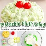 pistachio fluff salad with text