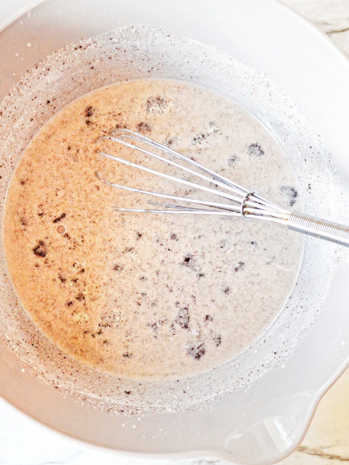 whisk milk and pudding mix together
