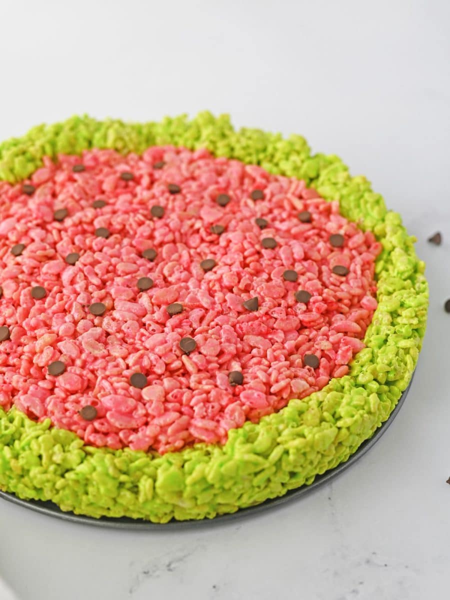 Watermelon Rice Krispie Treats - Just is a Four Letter Word