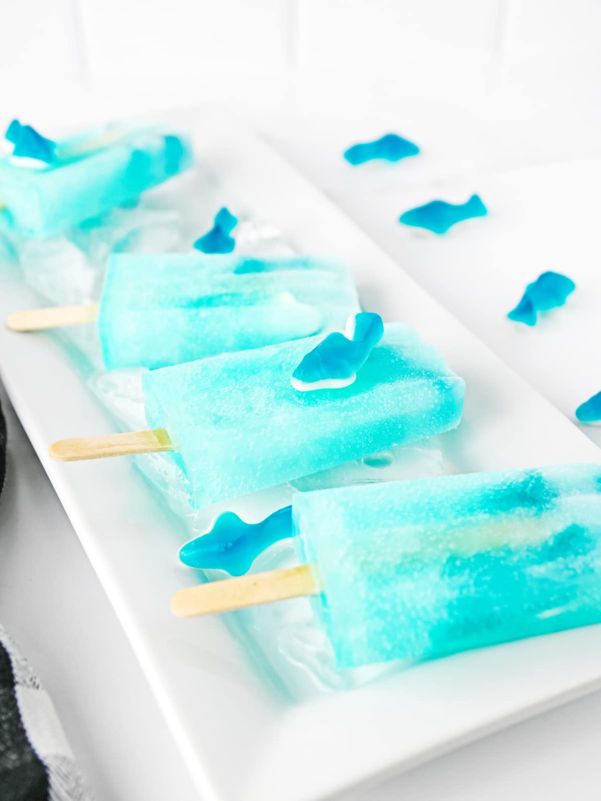 ocean shark popsicles on ice