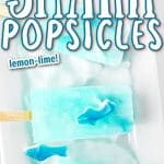 shark popsicles with text